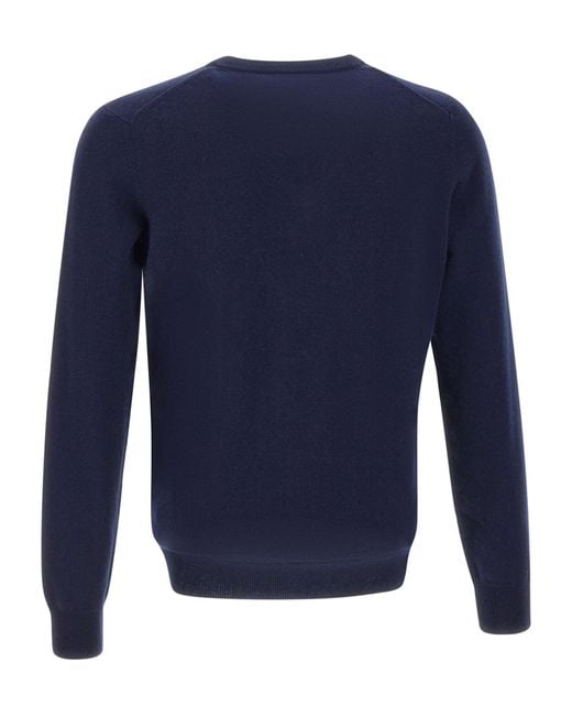 Kangra Cashmere Blue Long-Sleeved Sweater for men