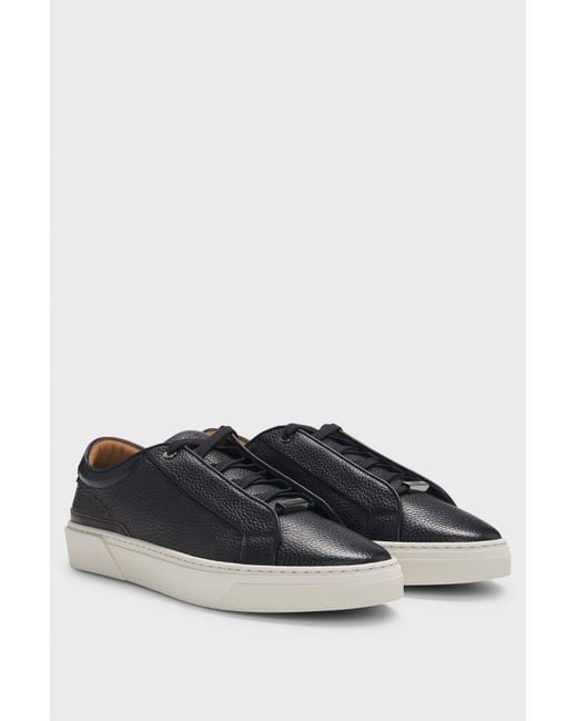 Boss Blue Round Toe Low-Top Casual Shoes for men