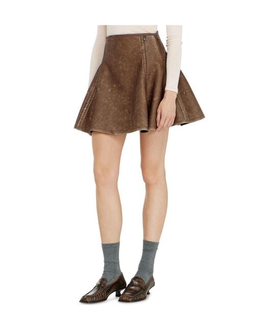 DIESEL Brown Flared Miniskirt