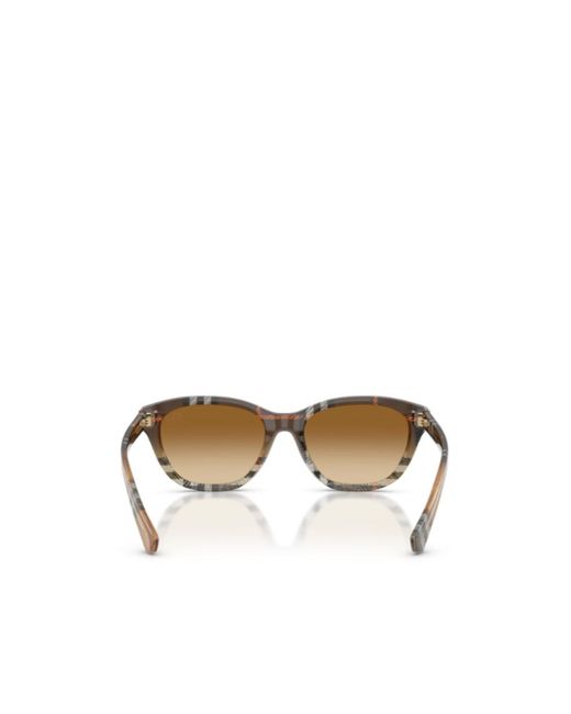 Burberry Metallic Geometric Frame Sunglasses