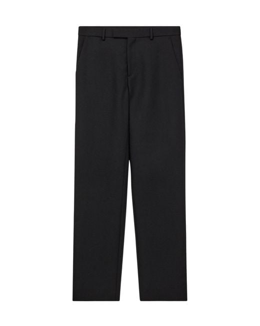Rier Black Wool Casual Pants for men