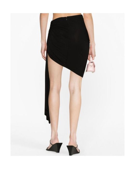 Christopher Esber Black Arced Palm Micro Skirt