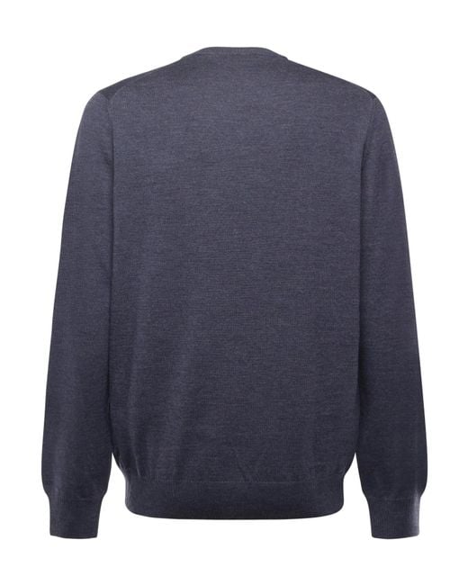 Fay Blue Round-Neck Jumper for men
