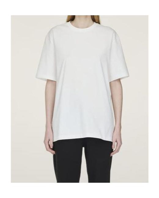 Y-3 White Graphic Printed Crewneck T-Shirt for men