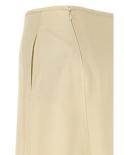 Jil Sander Natural High-Waist Panelled Midi Skirt