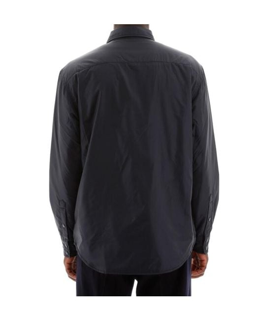 Aspesi Blue Chest-Pocketed Buttoned Shirt Jacket for men