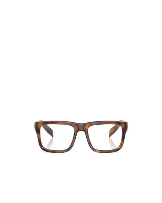 Prada White Eyewear Square Frame Glasses for men