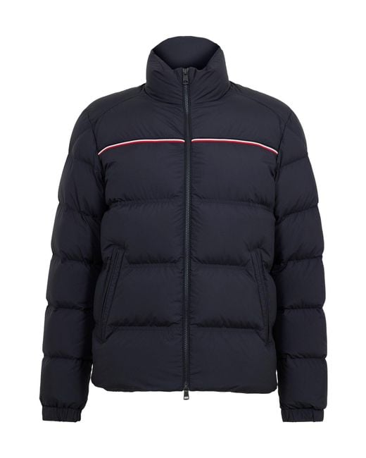 Moncler Blue Stand-Collar Quilted Down Jacket for men