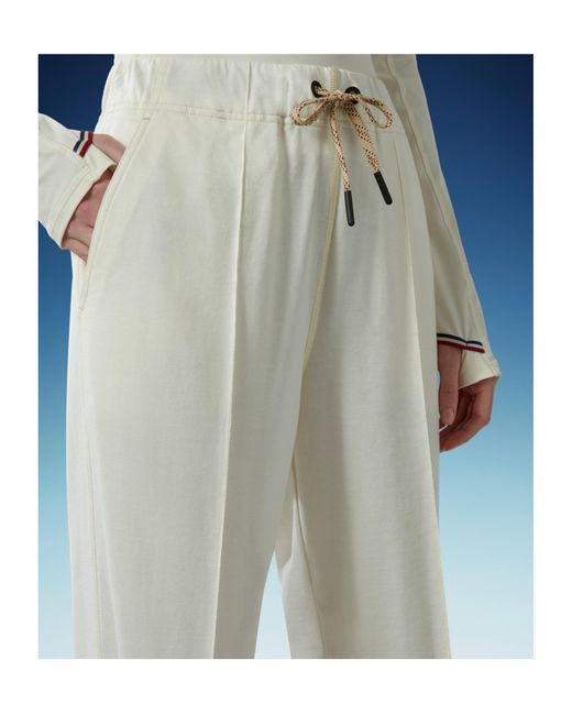Moncler Gray Grenoble Logo Embroidered Drawstring Pants