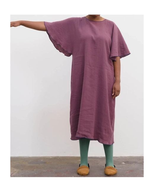 Baserange Purple Loose Dress