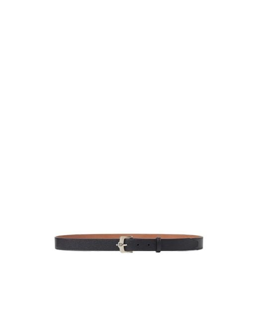Fendi White Logo-Buckle Leather Belt for men
