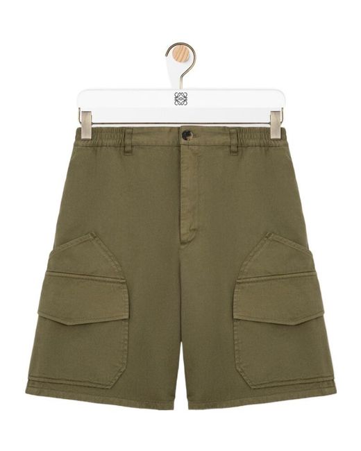 Loewe Green Cargo Shorts for men