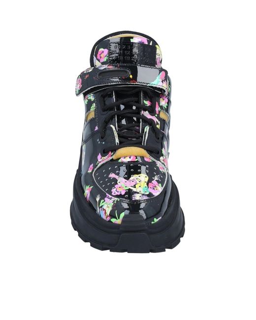 Maison Margiela Black Cartoon Printed Low-Top Shoes
