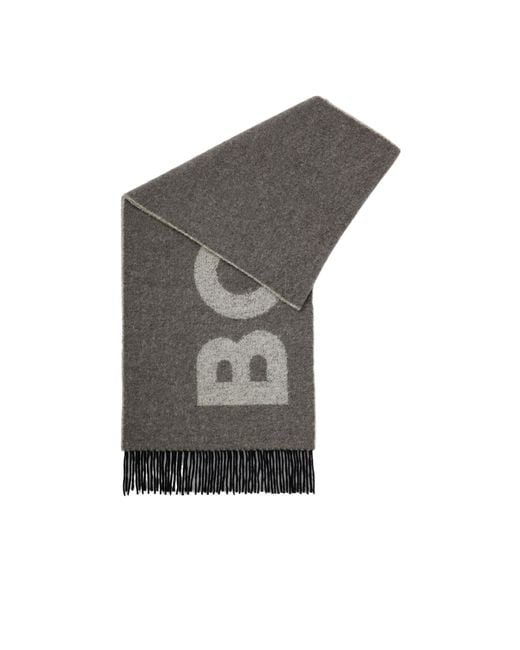 Boss Black Armin Jacquard Logo Scarf for men