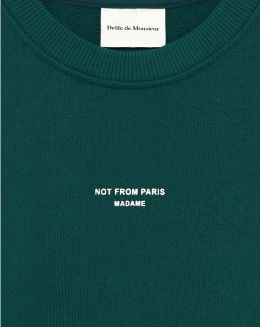 Drole de Monsieur Green Long Sleeve Sweatshirt for men