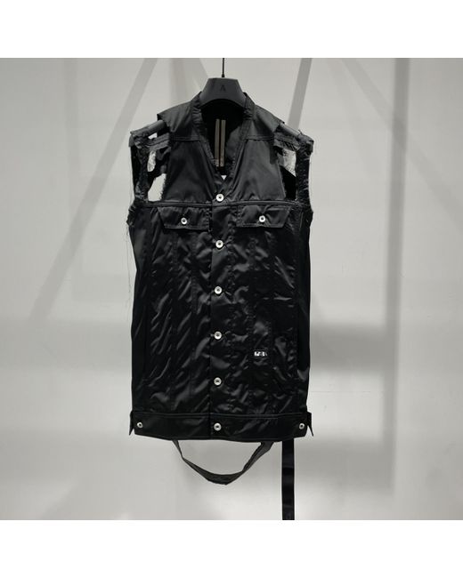Rick Owens Black Logo Vest Casual Jacket