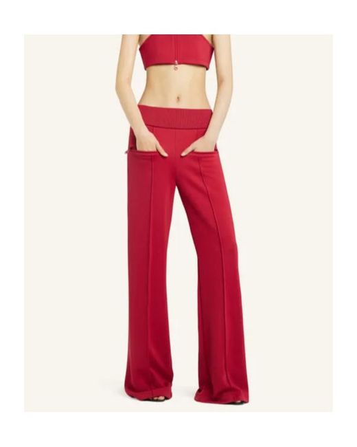 Courreges Red Courrèges Interlock Elasticated Waistband Track Pants