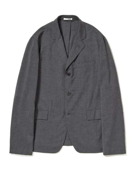 Auralee Gray Summer Twist Single-Breasted Blazer for men