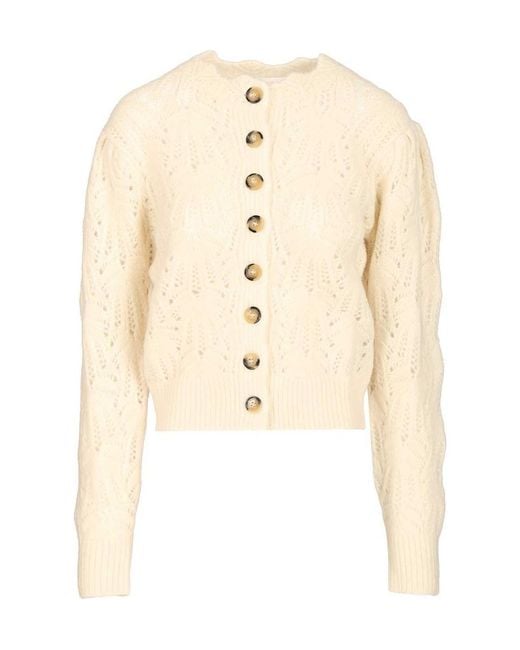 Isabel Marant Natural Marant Etoile Maxine Openwork Cardigan