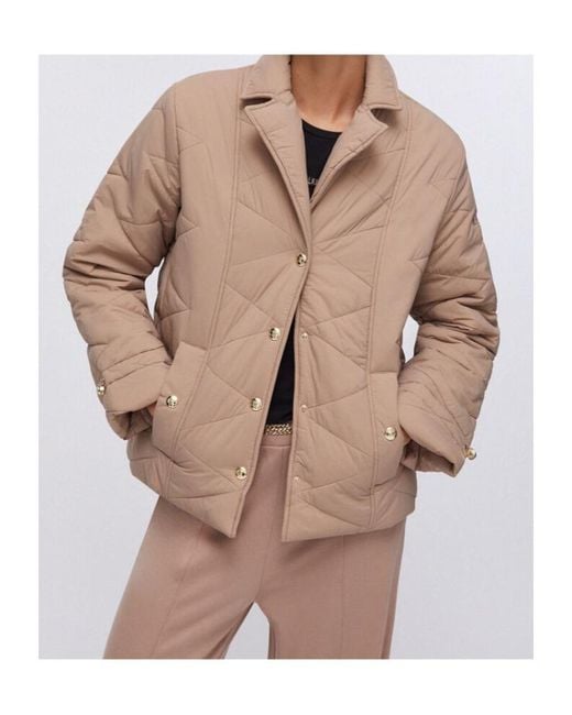 Liu Jo Brown Quilted Belted Jacket