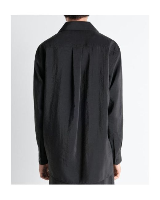 Lemaire Black Convertible Collar Shirt for men