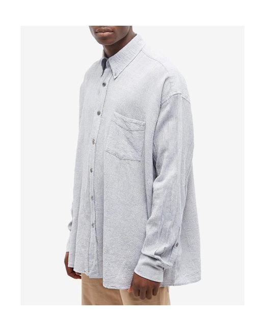 Our Legacy White Classic Collar Button-Up Shirt for men