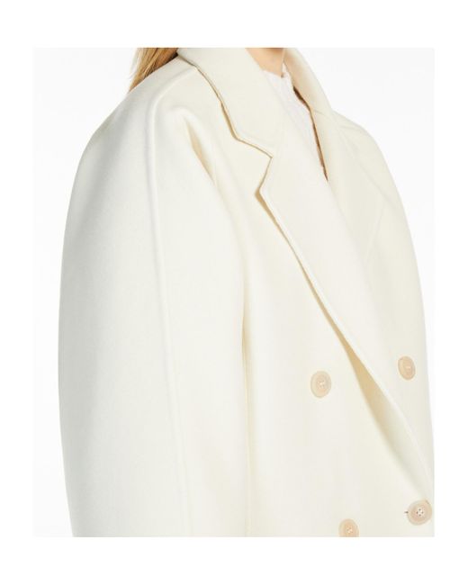 Max Mara White Jacke Double-Breasted Jacket