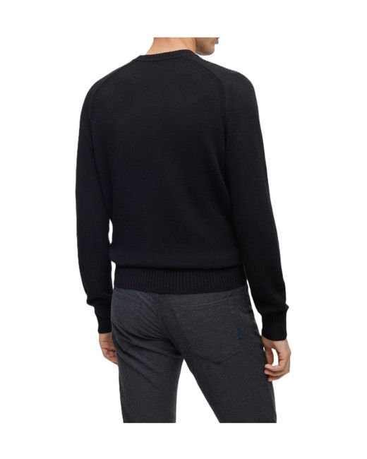 Boss Black Crew Neck Knit Top for men