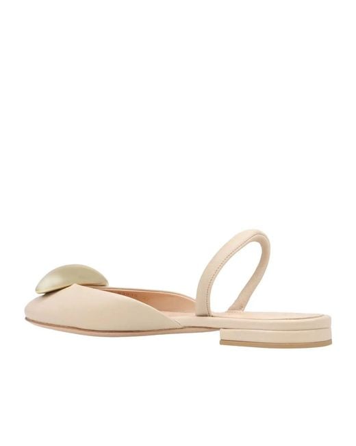 Gianvito Rossi Natural Round Head Muller Shoes