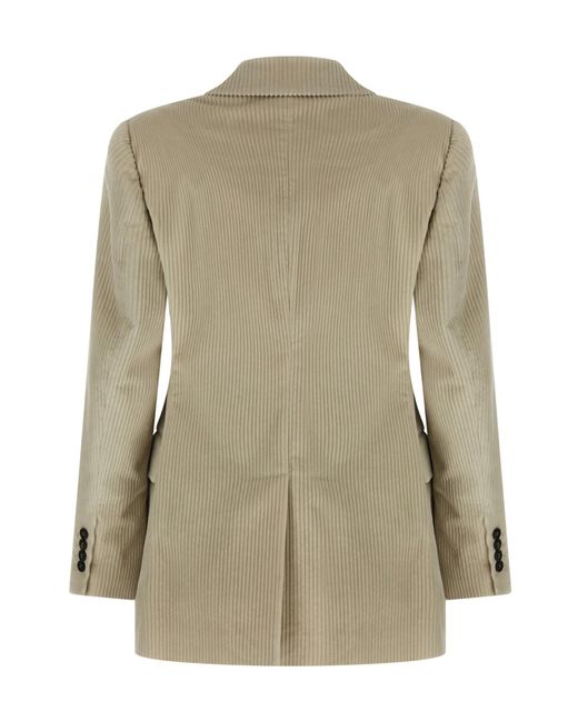 Brunello Cucinelli Natural Velvet Blazer