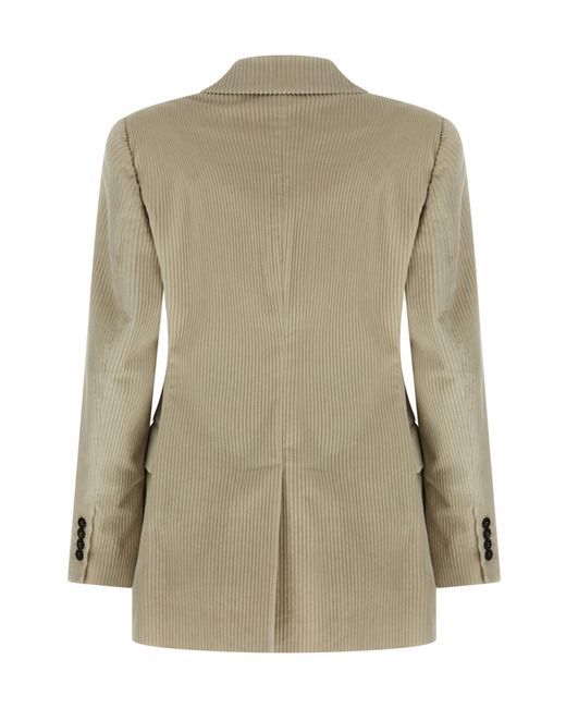 Brunello Cucinelli Natural Velvet Blazer