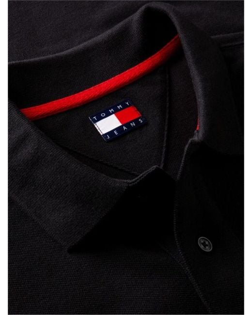 Tommy Hilfiger Black Regular Fit Long Sleeve Polo Shirt for men
