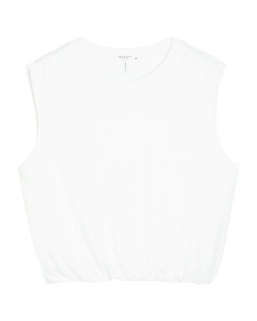 Rag & Bone White Bubble Cotton Top