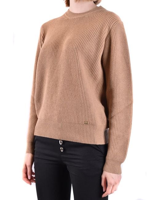 Pinko Pink Round Neck Logo Sweater