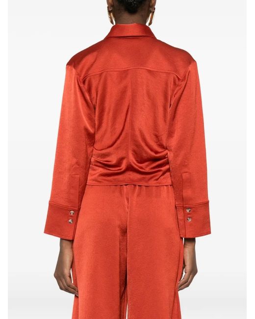 Nanushka Red Hildie Cinched Shirt