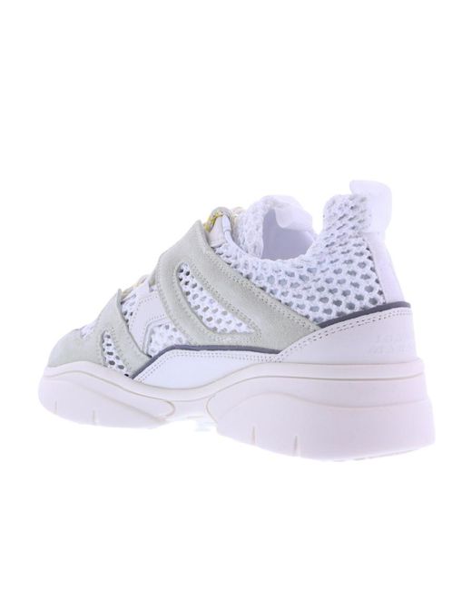 Isabel Marant White Panelled Low-Top Sneakers