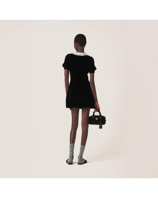 Miu Miu Black Velvet Minidress