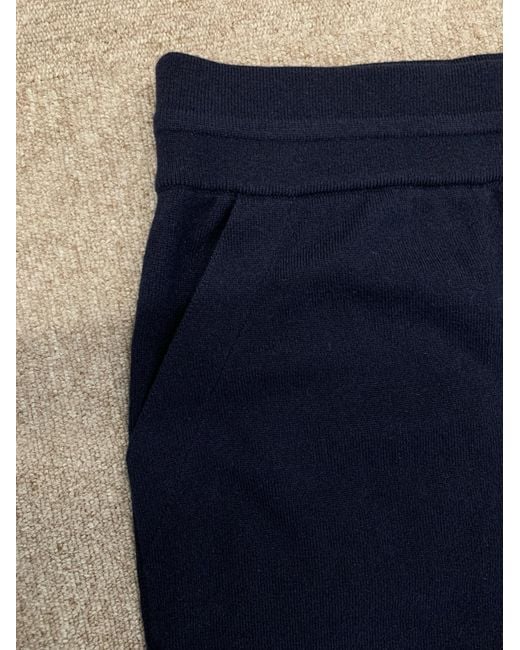 Loro Piana Blue Drawstring Knitted Pants for men