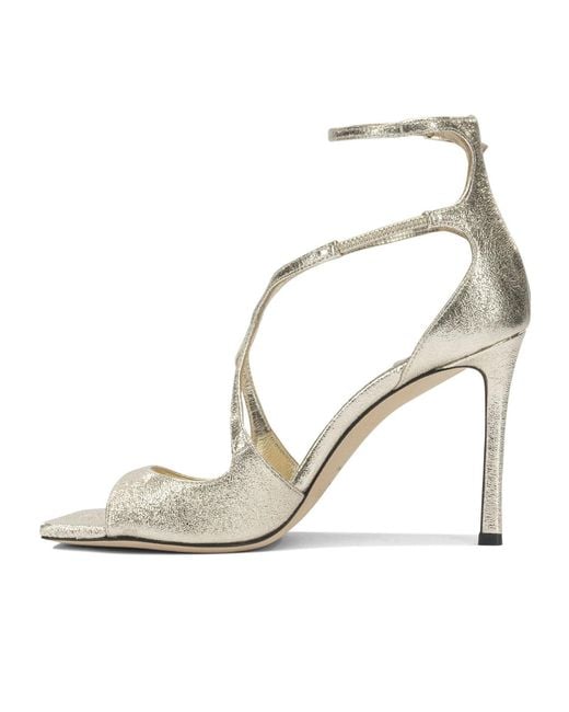 Jimmy Choo Metallic Azia 95 Strappy Heeled Sandals