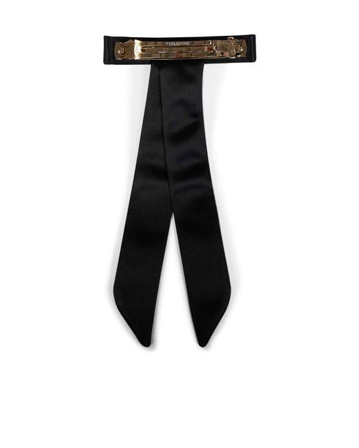 Ferragamo Black Ferragamo Vara Bow Long Hair Clip