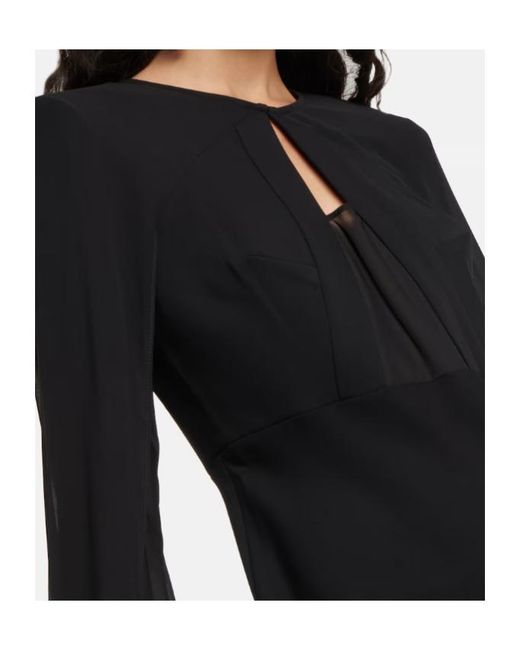Roland Mouret Black Chiffon Gown