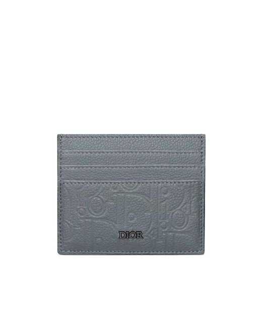 Dior Gray Card Holder for men