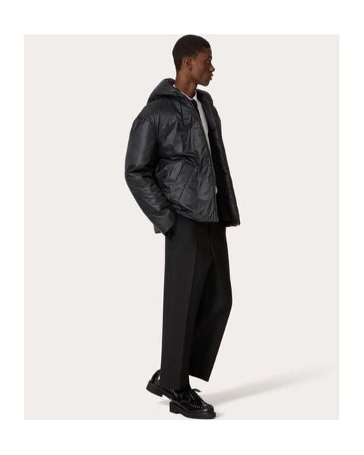 Valentino Black Pleat Detailed Cropped Pants for men