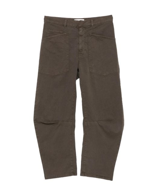 Nili Lotan Gray Casual Trousers With Belt Loops