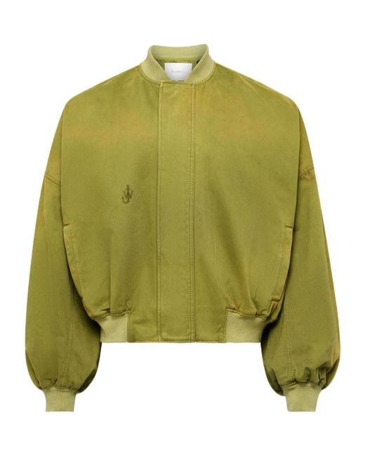 J.W. Anderson Green Jw Anderson Long Sleeved Bomber Jacket for men