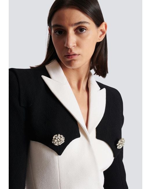 Balmain Black Double Crepe Jacket