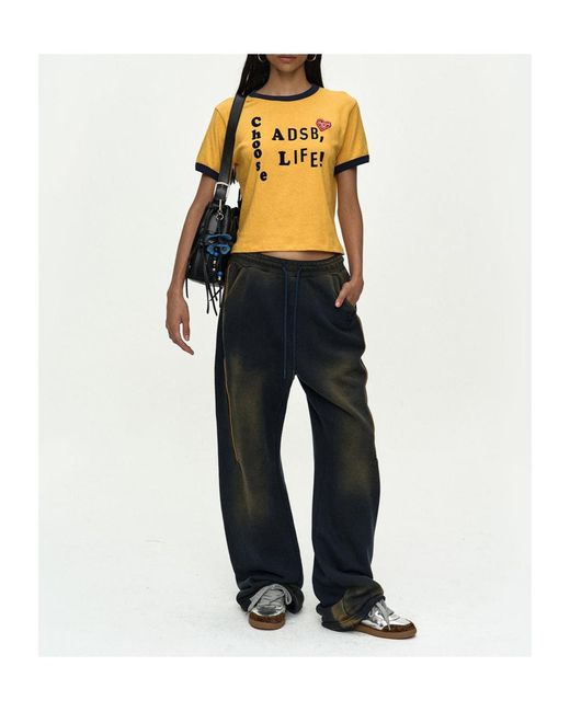 ANDERSSON BELL Yellow Crew Neck T-Shirt