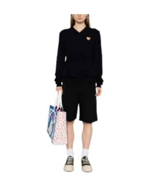 COMME DES GARÇONS PLAY Black Heart Applique Hoodie for men