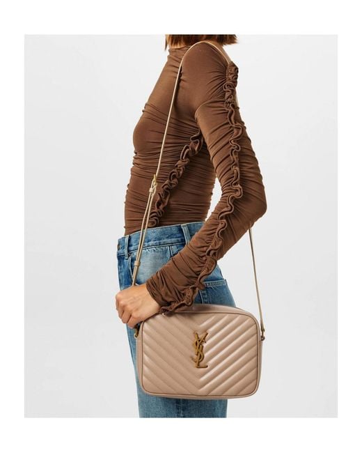 Saint Laurent Natural Lou Camera Shoulder Bag