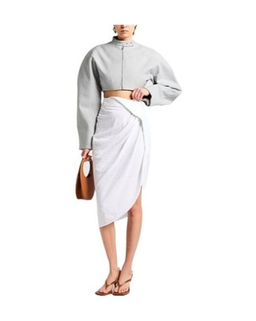 Jacquemus White Simple And Irregular Skirt